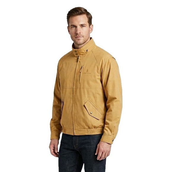 London Fog Other - LONDON FOG JACKET MENS (42R) LARGE TAN HOODED‎ WINDBREAKER RAIN COAT VINTAGE